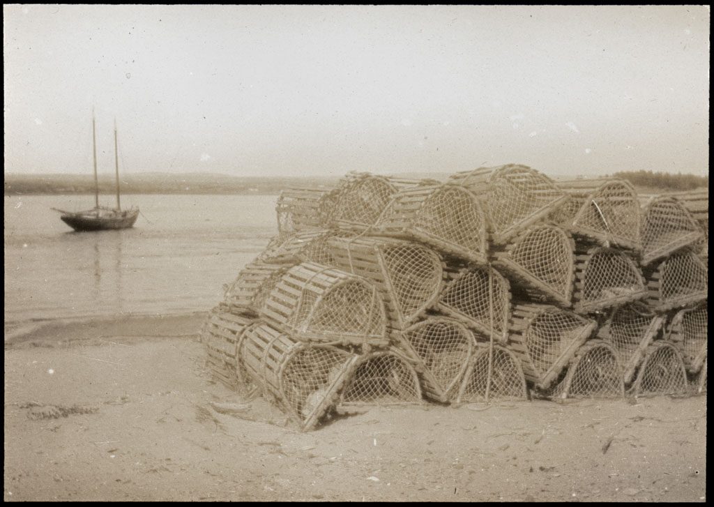Pile of lobster traps