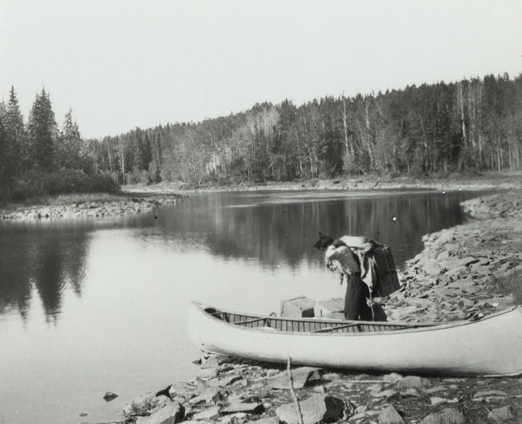 Canoe at a lake