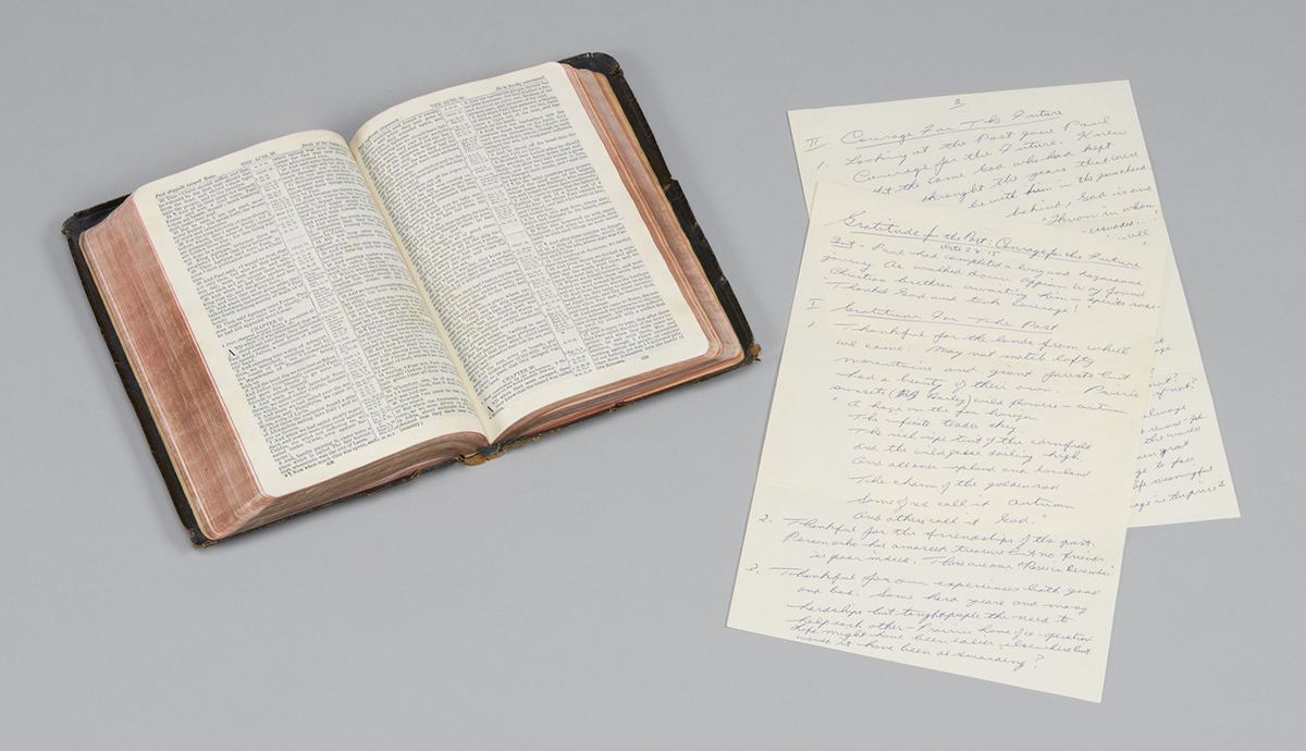 Tommy Douglas’ Bible and notes