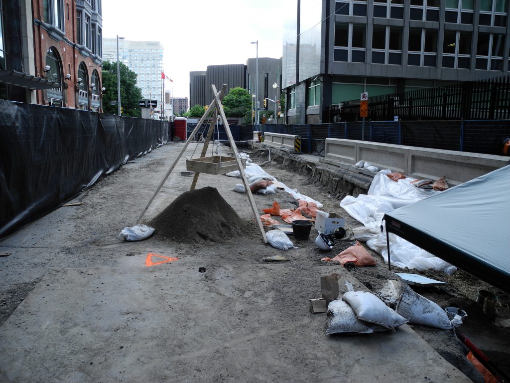 Excavations on Queen Street, 2014