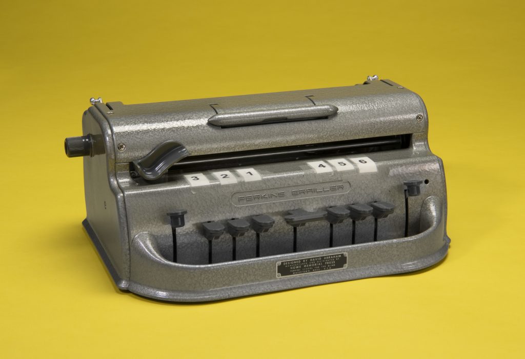 Braille typewriter designed by David Abraham.
