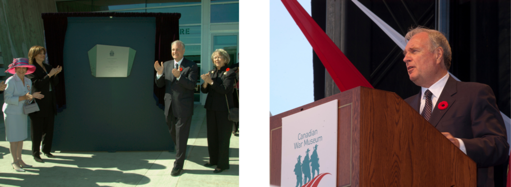 Unveiling of the new Canadian War Museum and Prime Minister Paul Martin, in his official address at the inauguration of the new Canadian War Museum