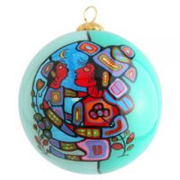 Norval Morrisseau Glass Ornament - Mother & Child:: Ornement de verre Norval Morrisseau - Mother & Child
