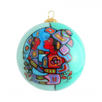 Norval Morrisseau Glass Ornament - Mother & Child:: Ornement de verre Norval Morrisseau - Mother & Child