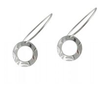 Eagle Silver Pewter Equilibrium Earrings by Corrine Hunt