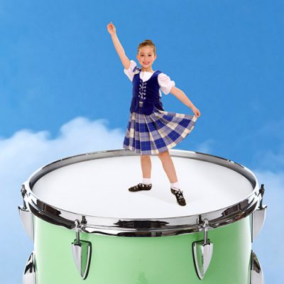 Highland dancer and drum