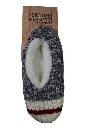 Stripe Slippers with Soles – Canadian Museum of History Boutique