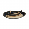 Canoe on a Lake Dip Set by Maxwell Pottery in the colour Granite