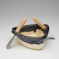 Boat dip pot - granite