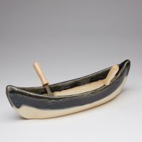 Canoe dip pot - granite