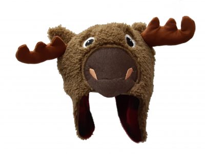 Infant fuzzy moose toque