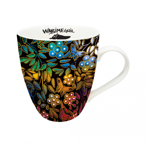 Indigenous artist Betty Albert's Flowers and Butterflies Mug