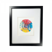 Morning Star by Alex Janvier printed on card and framed
