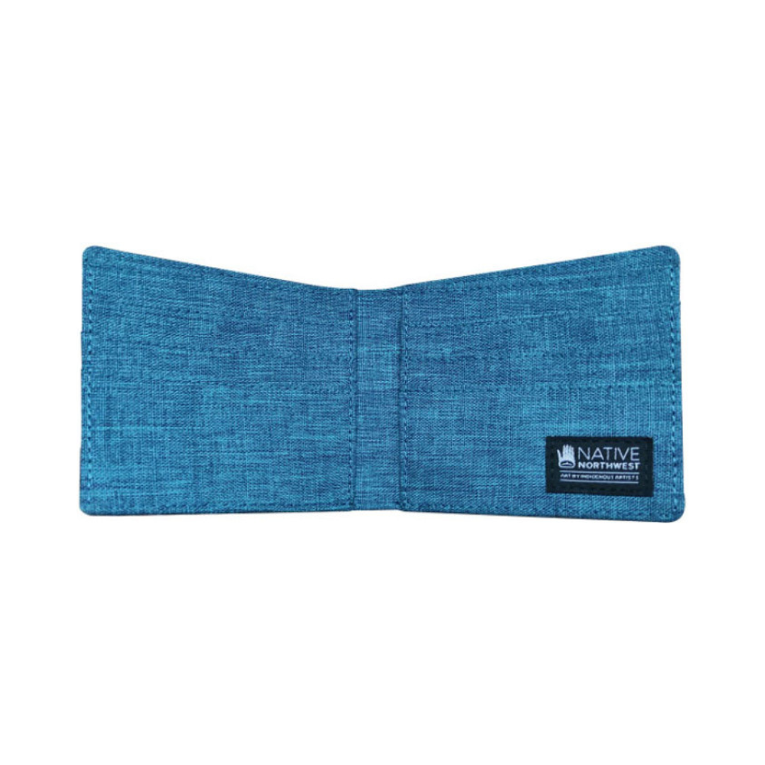 600545_CROSSHATCH WALLET HUMPBACK WHA (1) Portefeuille Baleine à bosse par Gordon White de la nation Haïda.