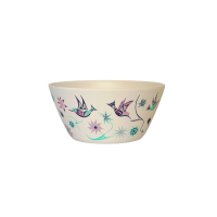 Bamboo Bowl (5") - Hummingbirds by Coast Salish artist Nicole La Rock