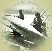 Mending a birchbark canoe - Library and Archives Canada - PA-074670