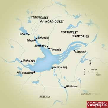 Map - Around Great Slave Lake - Canadian Geographic