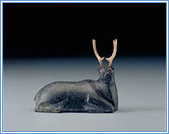 Kneeling Caribou with Antlers - 
Collection: James Houston - S2001-8025 - CD2001-315-007