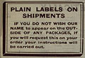 Plain labels offered to catalogue 
shopers, Eaton's Fall Winter 1911-12, p. 2.
