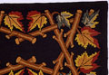 Detail of hooked rug, ca 1900.
