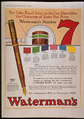 Annonce publicitaire pour un 
stylo-plume Waterman, 1928, Macleans, 15 septembre 1928.