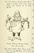 Girls's button boots, Hudson's Bay 
Company 1896, p.45.