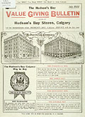 Value Giving Bulletin, Hudson's Bay 
Stores, July 1922, cover.