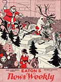 Santa Claus arrives, Eaton's News 
Weekly, 1926, cover.