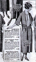 Gingham house dress (detail), Eaton's 
Fall Winter 1923-24, p. 96.