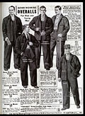 Overalls with shirt and tie, Eaton's 
Fall Winter 1926-27.