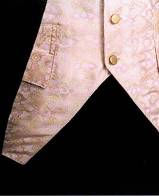 Detail of the suit worn by Dr. Herbert Birkett