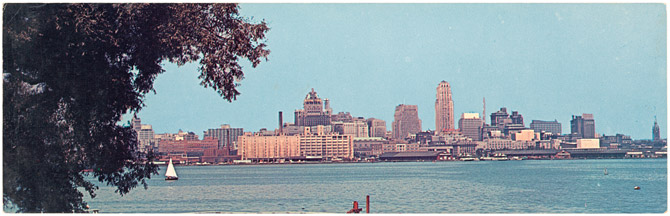 Panoramic view of Toronto, ca 1950