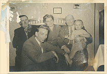 Chris’s father, Frederik Bennedsen, his brother, Sigvard Bennedsen, his nephew, Ole Bennedsen, and his sister-in-law’s (Birgit Bennedsen’s) parents, Kolding, Denmark, 1957. 