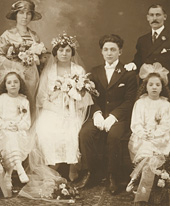 Carmela and Michael Colangelo’s wedding portrait, January 24, 1921