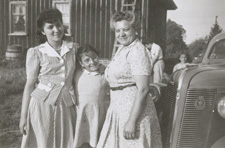 Columba, Connie, and Carmela Colangelo, early 1940s. 