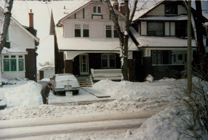 The Colangelo/Bennedsen family home at 190 Arlington Avenue, Winter 1988