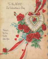 Valentine’s Day card from Chris to Connie Bennedsen, ca 1962.
