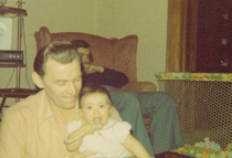 Chris Bennedsen and Danielle Colicchia, his great-niece, Toronto, ca 1975