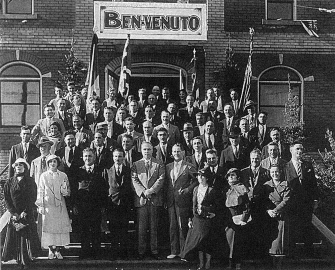 Order Sons of Italy members from Sault Ste. Marie, Ontario, at their grand convention, 1934. 