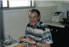 Chris Bennedsen at home, ca 2001.
