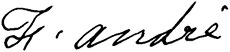 Signature du Frre Andr