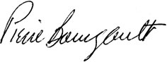 Signature of Pierre Bourgault