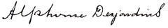 Signature of Alphonse Desjardins 