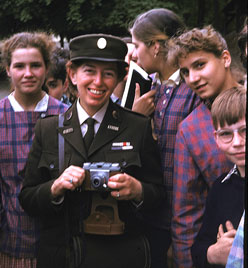 Lotta Hitschmanova visits the Maison de Svres, in France, circa 1960 