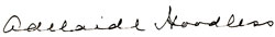 Signature of Adelaide Hoodless