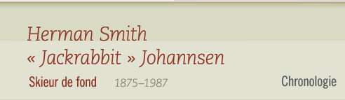 Herman Smith (Jackrabbit) Johannsen, 1875-1987 Skieur de fond - Chronologie