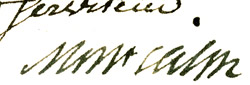 Signature of Louis-Joseph, Marquis de Montcalm  