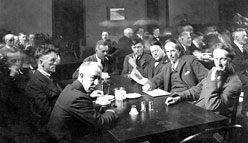 Members of the Group of Seven at the Toronto Arts and Letters Club, circa 1920 