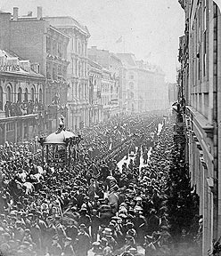 Funeral procession of the late Honourable Thomas D'Arcy McGee, Montreal, April 13, 1868