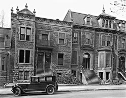 Row of houses, St. Urbain Street, Montreal, circa 1931 
